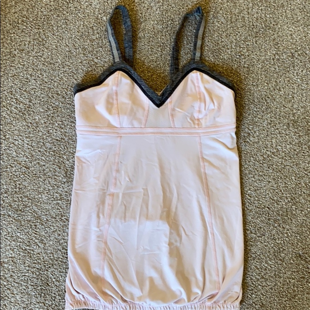 Lululemon Top, Light Pink with Gray, Size 6